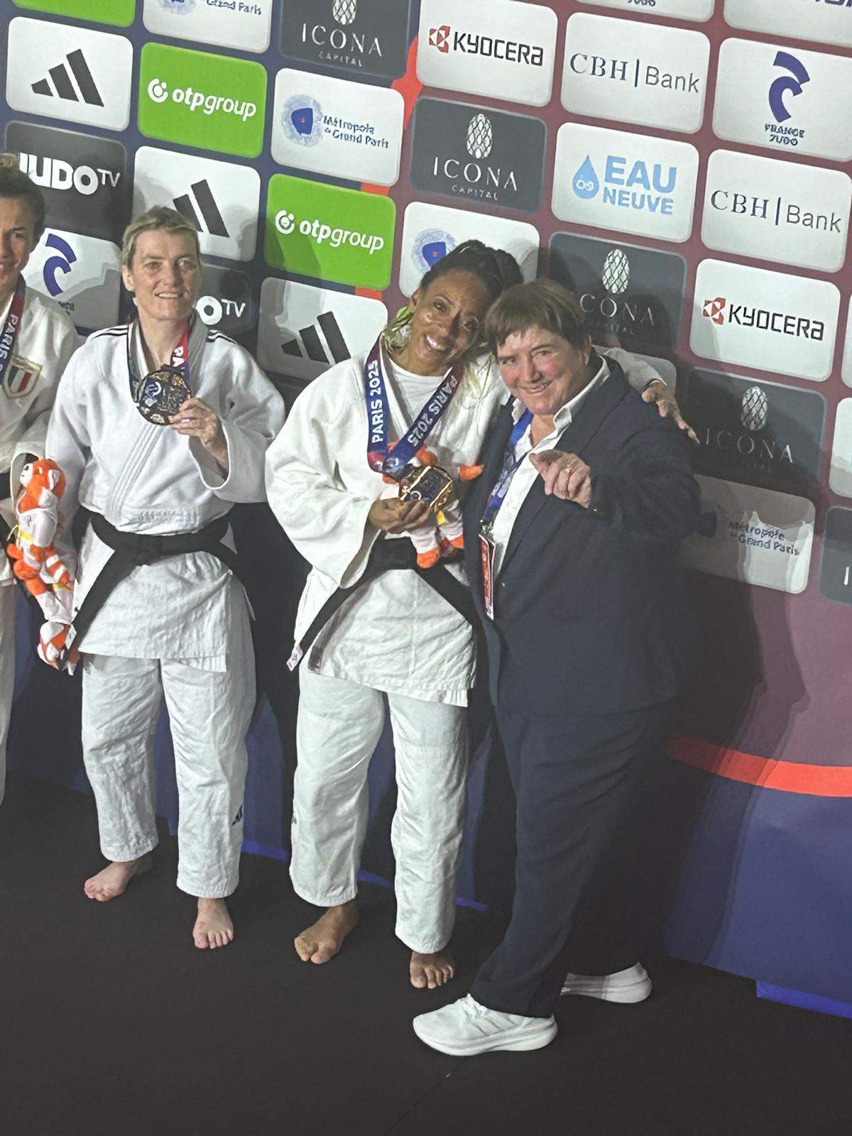 Avec la coache de l'Equipe de France